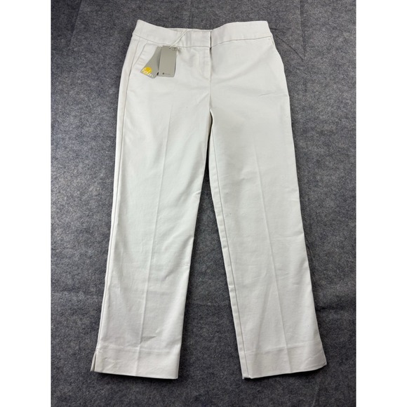 Boden Pants - Boden Cropped White Straight Leg Chino Pants Sz 4P Petite Minimalist Coastal SEE
